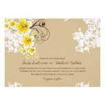 fatfatin laden tropische Hibiskus-Gelb-Hochzeit ei Personalisierte Ankündigung