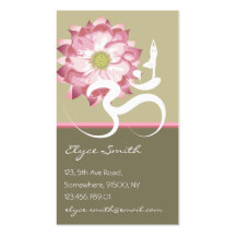 fatfatin Lotos-Blume, Yoga und OM-Visitenkarte