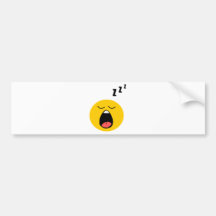 Fauler Schlafensmiley Auto Sticker