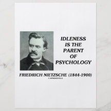 Faulheit ist das Elternteil von Psychologie Personalisierte Flyer