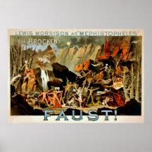 Faust 1887 - Theater-Plakat