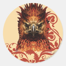 Fawkes Anstarren Runder Aufkleber