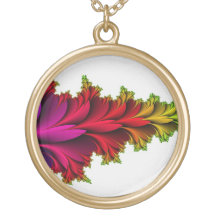 Feathered Rainbow of Fractals Pendant