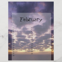 Februar-Kalender Flyerbedruckung