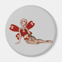 Fee der Valentinsgruß-Herz-3D Magnets