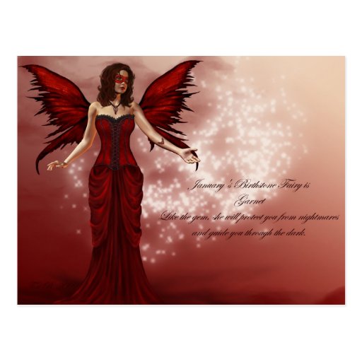 Fee-Postkarte Januars Birthstone