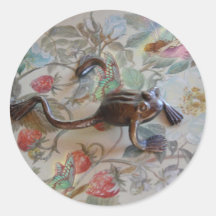 FEE UND FROGGIE RUNDER AUFKLEBER