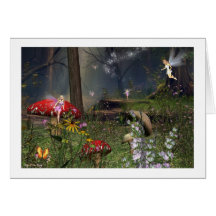 feenhafter Wald Grußkarten