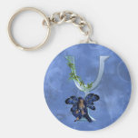Feenhaftes blaues Monogramm Y Schlüsselanhänger
