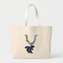Feenhaftes blaues Monogramm Y Taschen