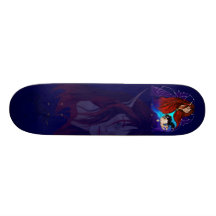 Feenhaftes und schwarzes Einhorn-Skateboard Bedrucktes Skateboard