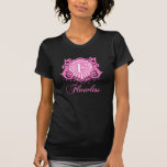 FEHLERLOSES ROSA UND SCHWARZES BASIC-T-STÜCK SHIRTS