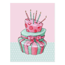 Feier-Kuchen-Postkarte