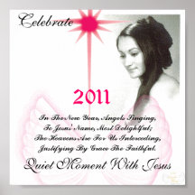 Feiern Sie 2011 ruhige Momente mit Jesus-Cust. Plakate