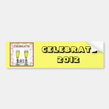 FEIERN SIE CHAMPAGNEconfetti-DRUCK 2012 Autosticker