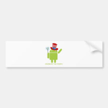 Feiern Sie das vierte (androide Wanze Droid) Auto Aufkleber