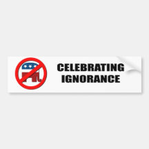 Feiern von Ignoranz Auto Sticker
