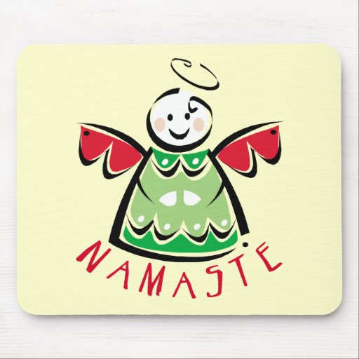 Feiertag Namaste Engel Mauspads