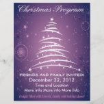 Feiertags-Baum-lila Weihnachtsprogramm-Flyer