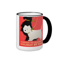Feiertags-Becher-Weihnachten Westie und Scoty Kaffeehaferl