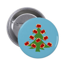 Feiertags-Fleisch-Baum Buttons