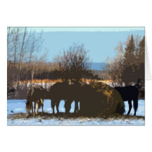 Feiertags-Pferdegrußkarte