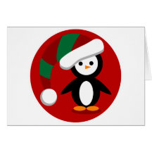 Feiertags-Pinguin Grußkarte
