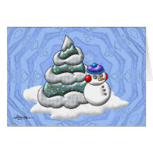 Feiertags-Schneemann Karten
