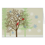 Feiertags-Vogel-Foto-Karten-Schablone