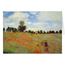 Feld der Mohnblumen, Claude Monet Karte