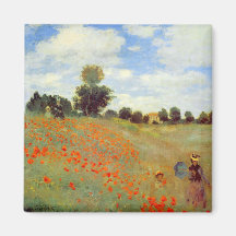 Feld der Mohnblumen, Claude Monet Magnete