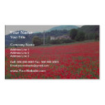 Feld der Mohnblumen nähern sich Abstands-Blumen Visitenkarten