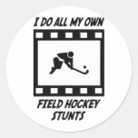 Feld-Hockey-Bremsungen Runder Aufkleber
