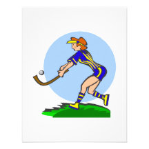 Feld-Hockey-Frau Einladung
