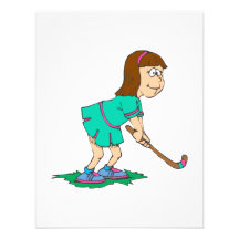 Feld-Hockey-Mädchen Einladungskarten