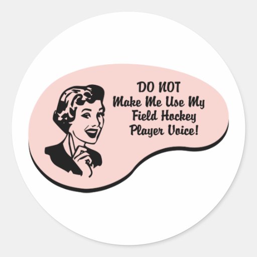 Feld-Hockey-Spieler-Stimme Stickers