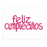 Feliz Cumpleaños Pink Postkarte
