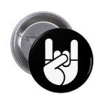 Felsen-HandSchablone Anstecknadelbutton