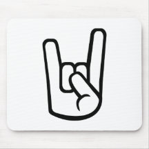 Felsen-Handzeichen Mousepads