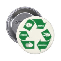 Felsen PapierScissors~ recyceln! Pin-Knopf Anstecknadelbutton