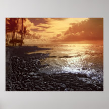 FELSIGER KONA STRAND - HAWAII PLAKATE