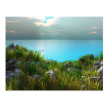Felsiger Strand-Postkarte