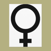 Femal - Frau - Frauen-Zeichen postkarten