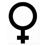 Femal - Frau - Frauen-Zeichen Postkarten
