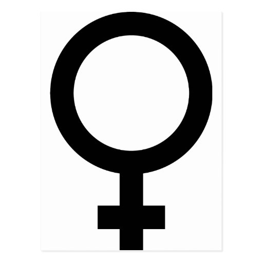 Femal - Frau - Frauen-Zeichen Postkarten