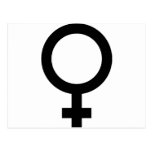 Femal - Frau - Frauen-Zeichen Postkarten