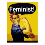 Feministisch! Rosie die Nieteneinschläger-Postkart