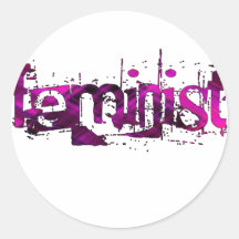 Feministisch Runde Sticker