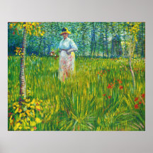 Femme dans UNO Jardin (Van Gogh) Plakate