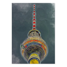 Fernsehturm (Fernsehturm), Berlin, Kunst-Effekt Visitenkarte